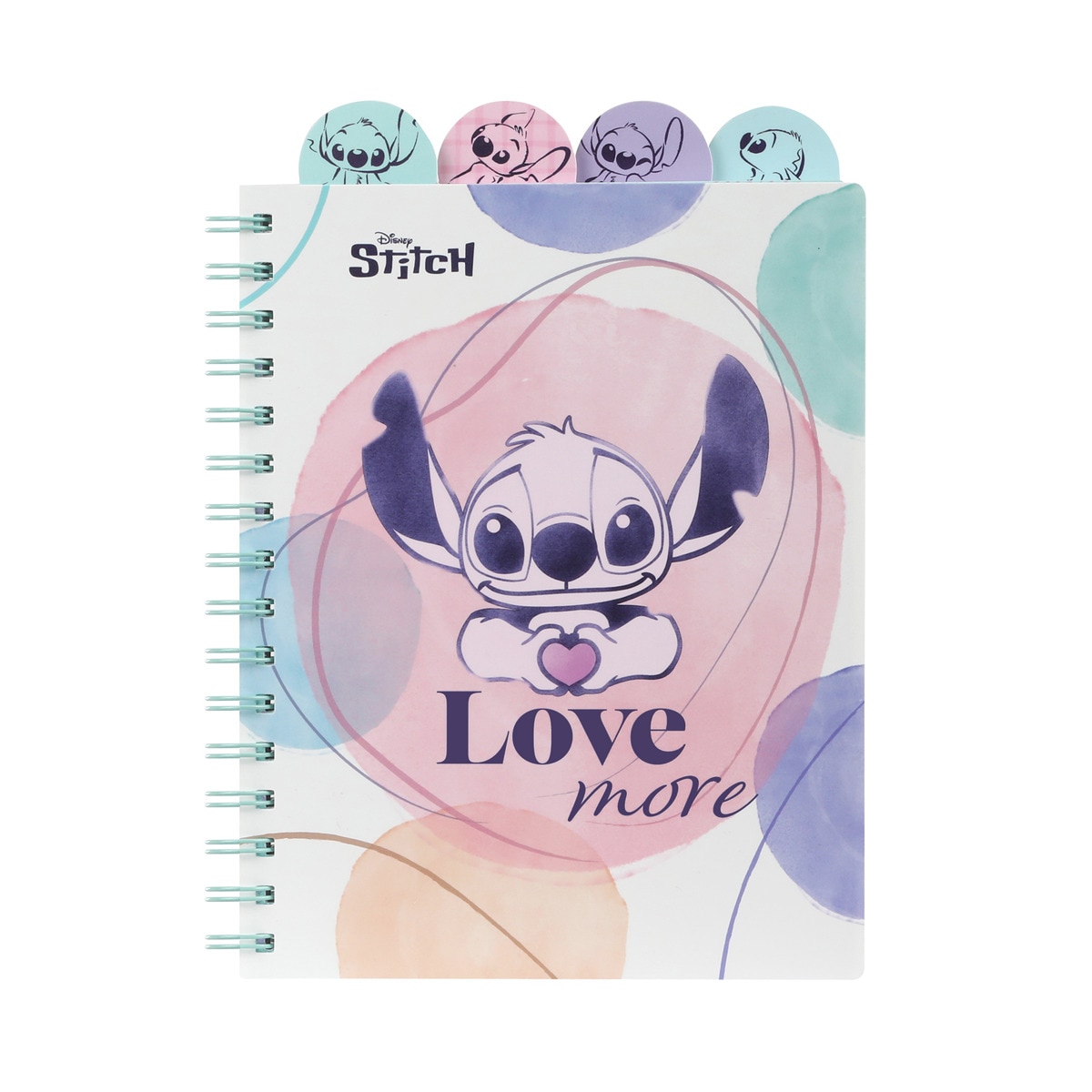 Imagen 0 de Notebook A5 espiral con divisores cuadrícula 100 hojas Multicolor Stitch Coolpack