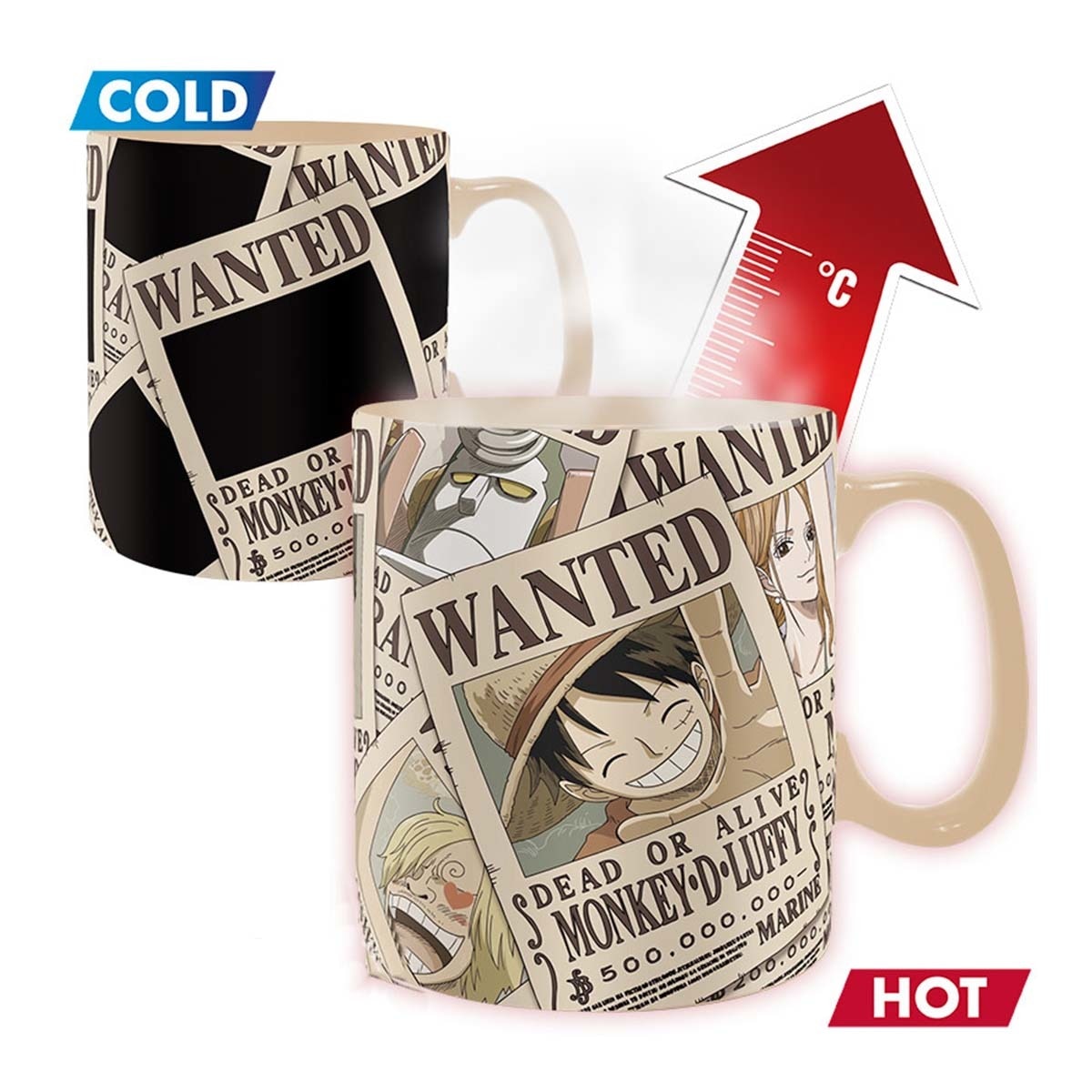 Imagem 0 de Caneca Térmica Wanted Luffy One Piece