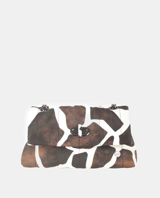 Imagem 0 de Mala a Tiracolo de Cocktail em PU com Estampado de Girafa.