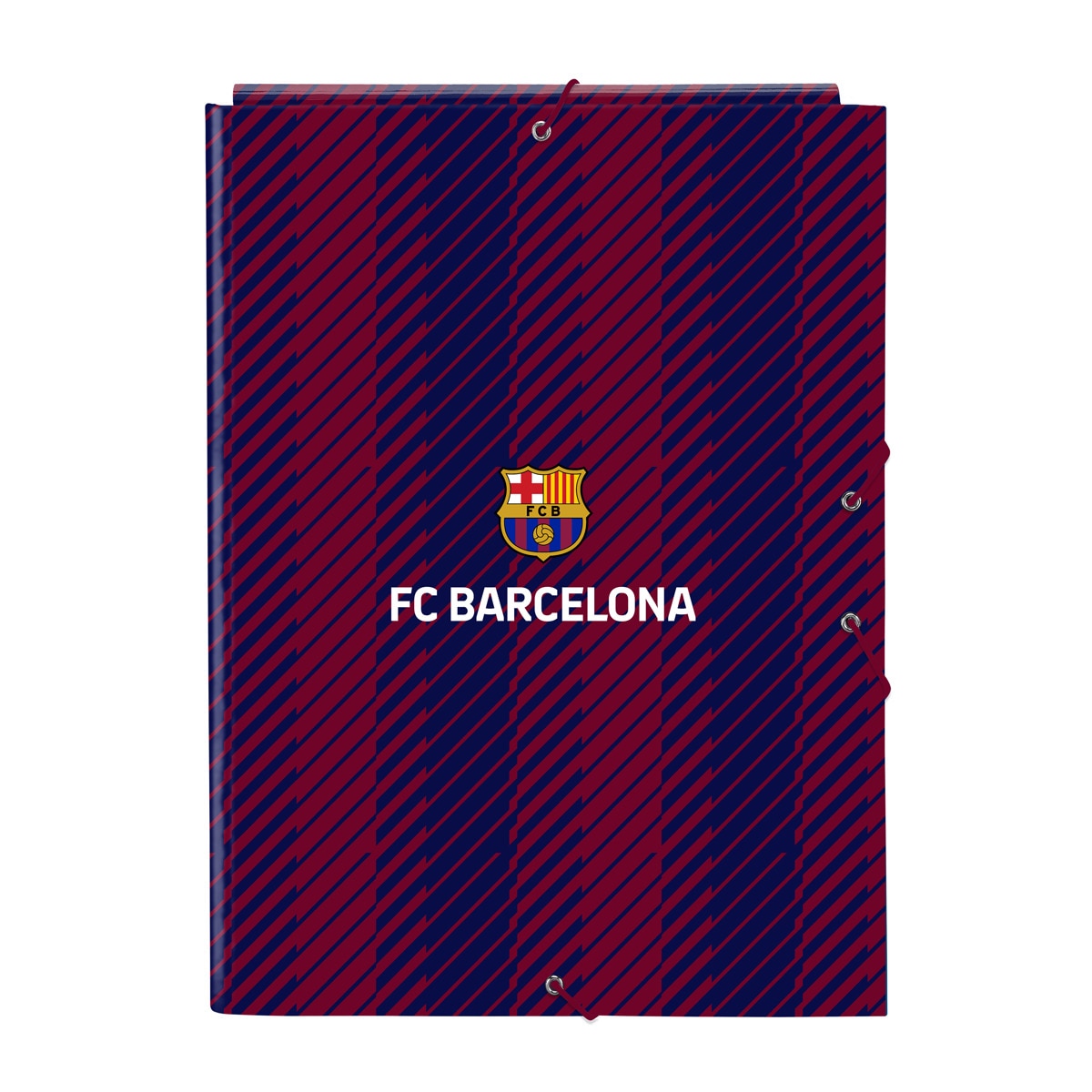 Carpeta cartón folio gomas solapas F.C. Barcelona Safta azul marino y granate Azul / Granate-1