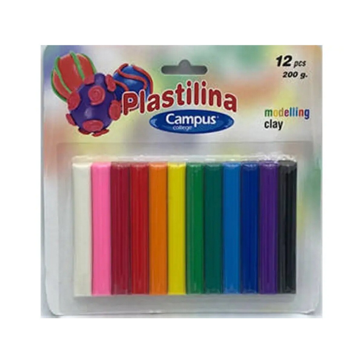 Plasticina CAMPUS 12 Cores (200 g) 1