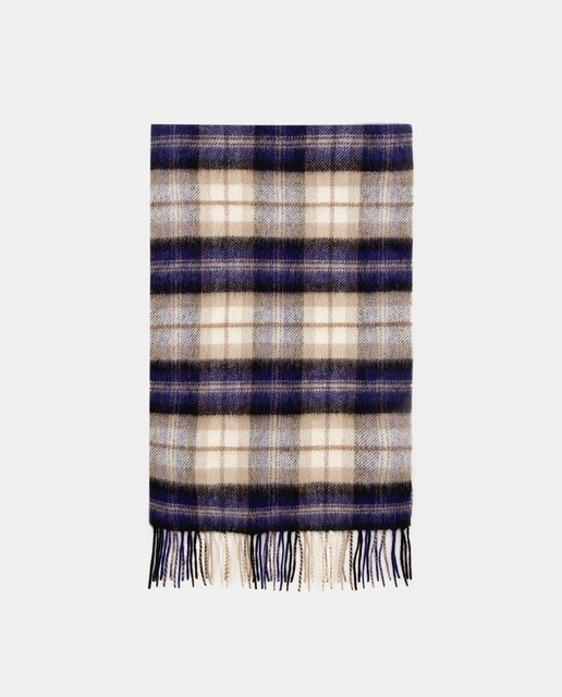 Imagen 0 de Bufanda de hombre cuadros con lana