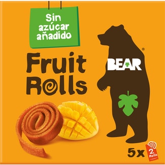 Fruit Rolls rollitos de mango deshidratada sin gluten y sin azúcar añadido desde 3 años envase 100 g - Bear