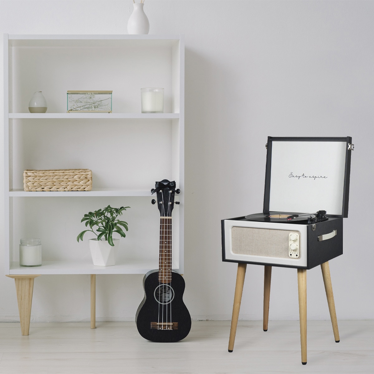 Tocadiscos Prixton Detroit Negro / Blanco-6