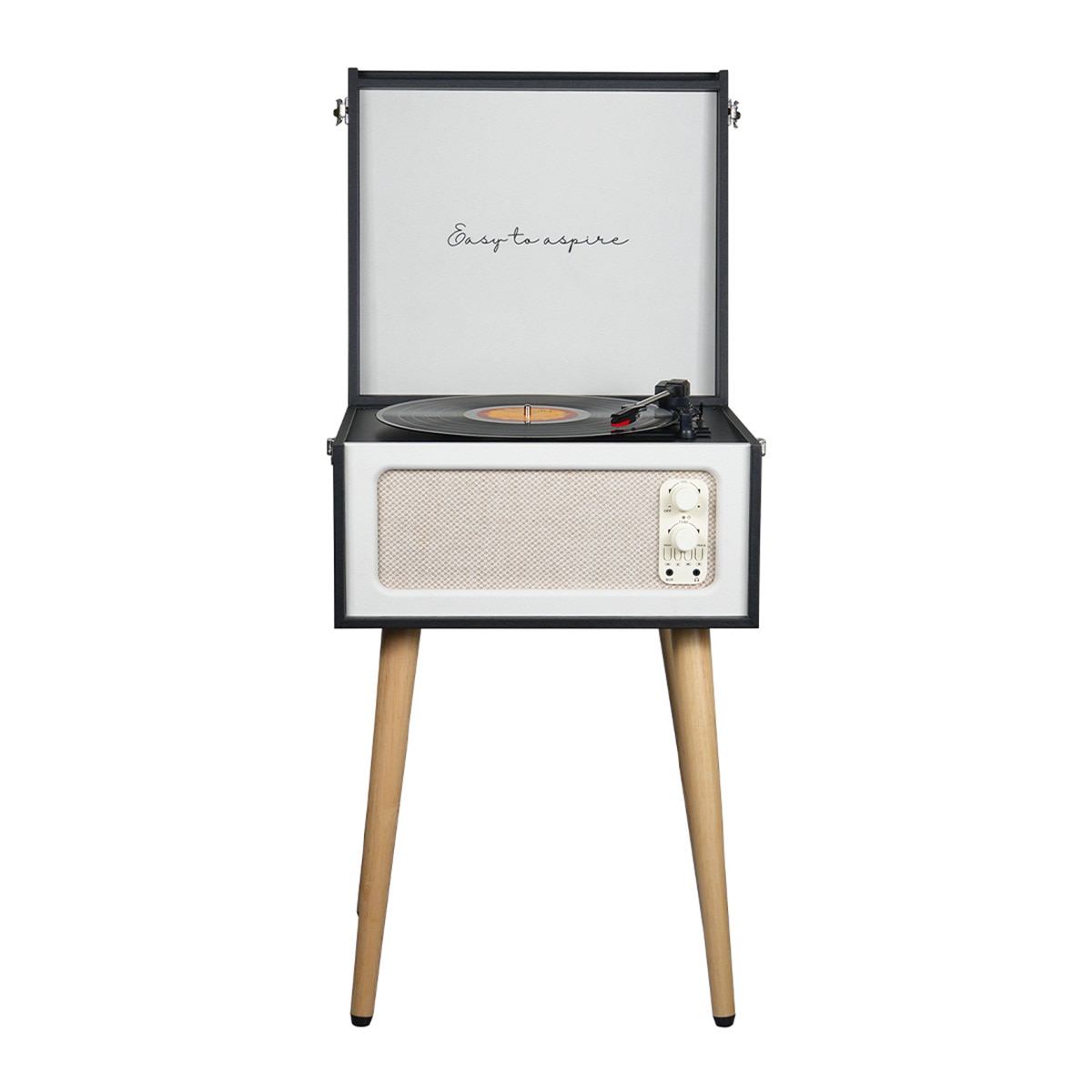 Tocadiscos Prixton Detroit Negro / Blanco-3