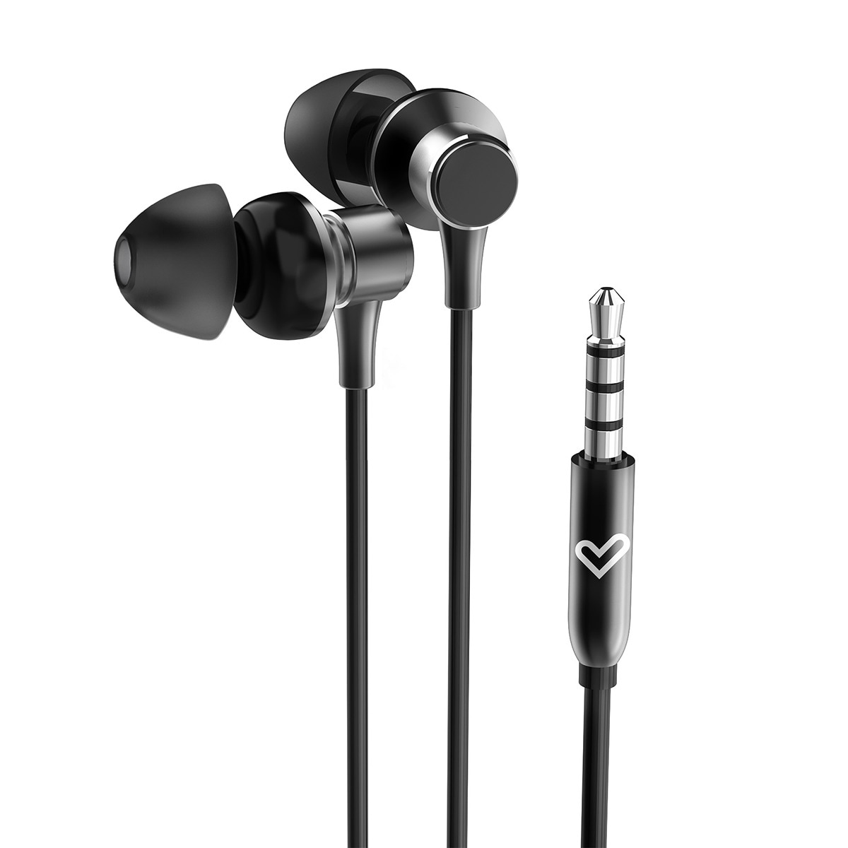 Auriculares de botón con cable Energy Sistem Metallized con micrófono integrado Negro metalizado-1