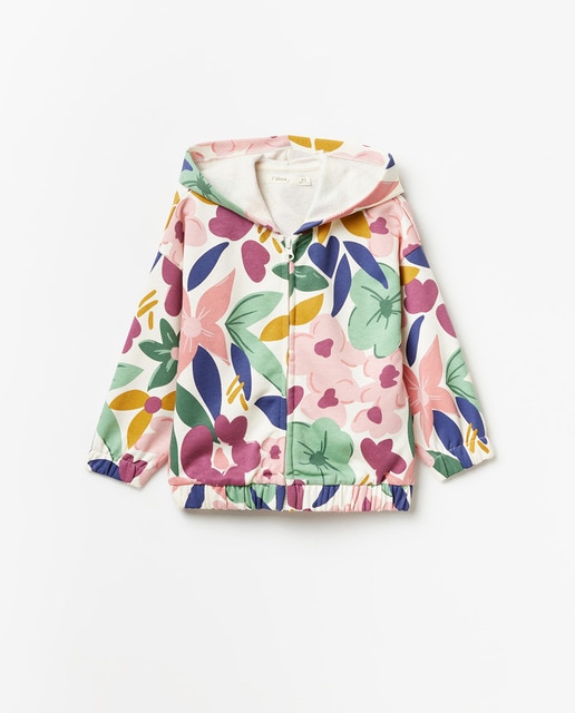 Imagem 0 de Sweatshirt Aberta com Estampado Floral