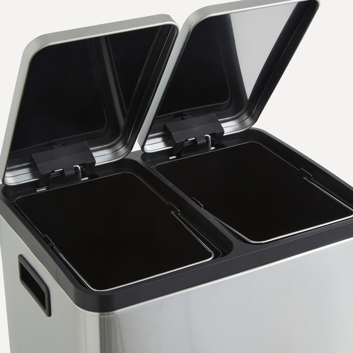 Balde do Lixo com Pedal Recicla em Inox - 2x15 L Aço-3