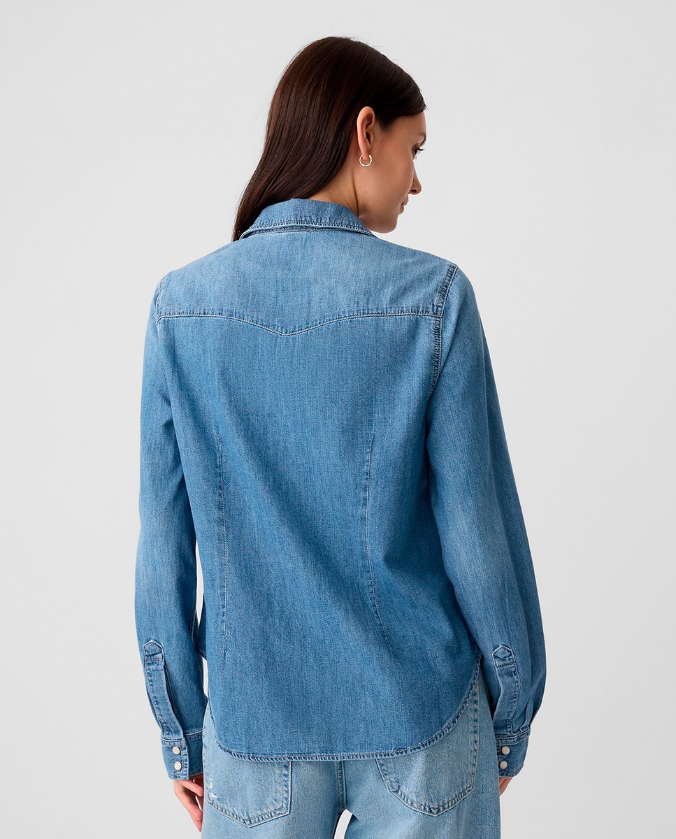 Camisa de Ganga Azul-índigo-2