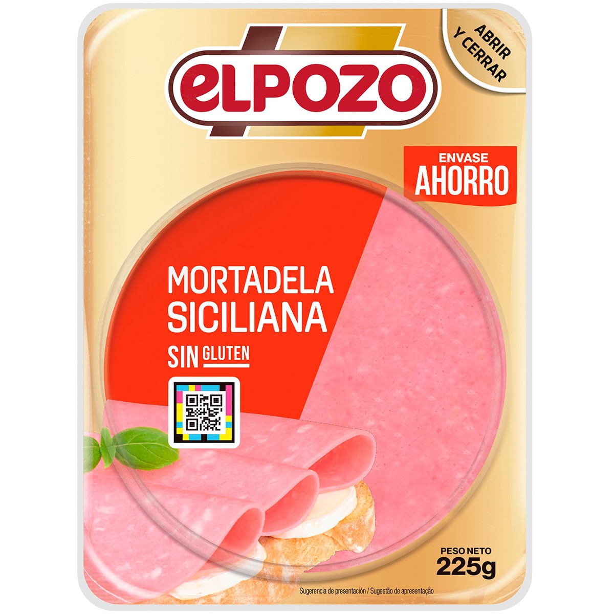 Mortadela Siciliana embalagem 225 g