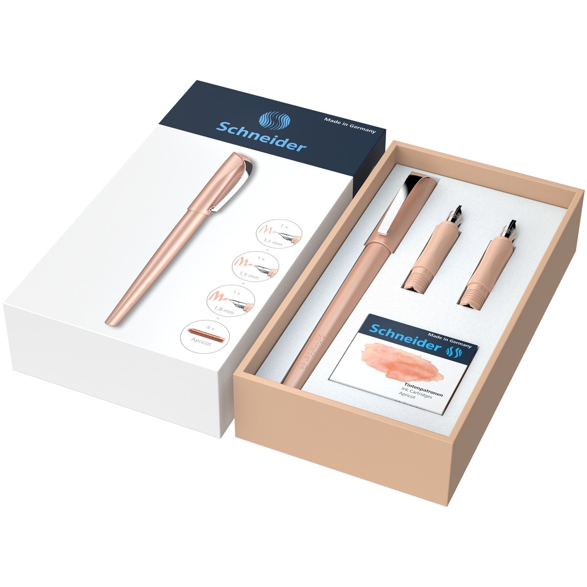 Set Regalo Pluma Callissima Apricot Schneider Naranja-2