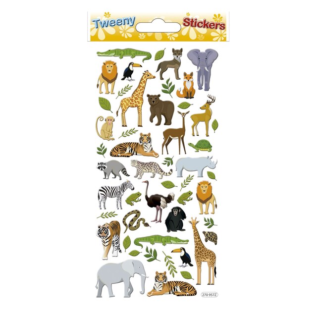 Imagen 0 de Pegatinas tweeny foamy animales africanos Global gift azul