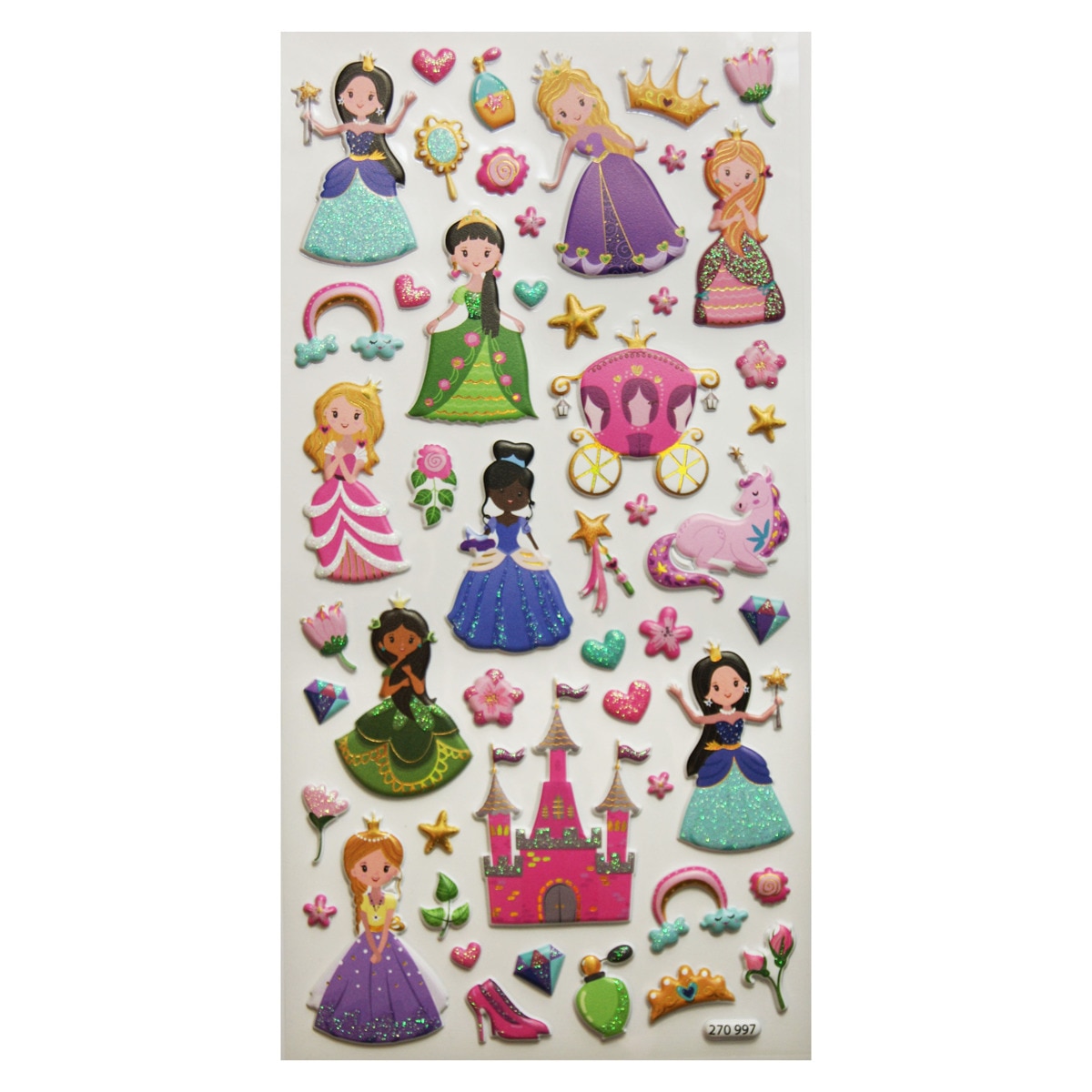Pegatinas tweeny foamy princesas Global gift multicolor Multicolor-3