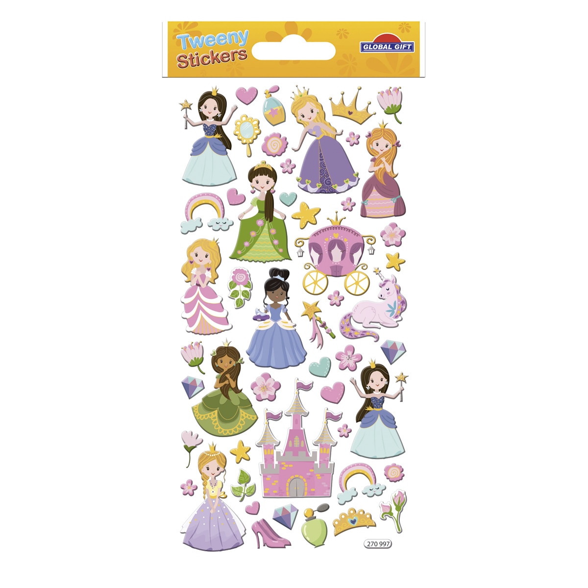 Pegatinas tweeny foamy princesas Global gift multicolor Multicolor-2