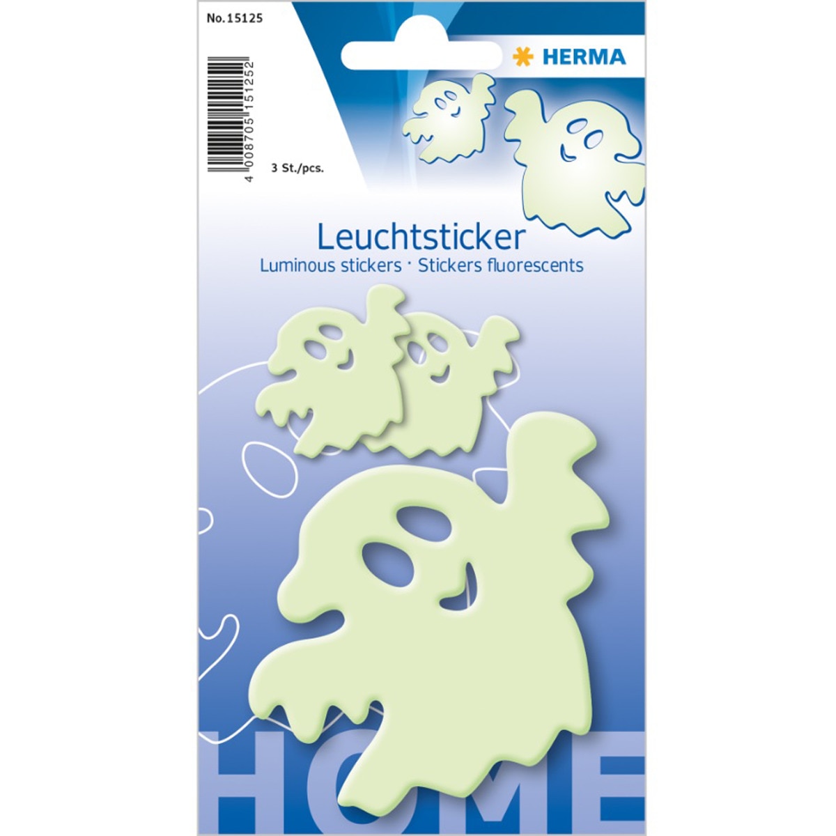Imagen 0 de Pegatinas brillo en la oscuridad little ghost Herma azul