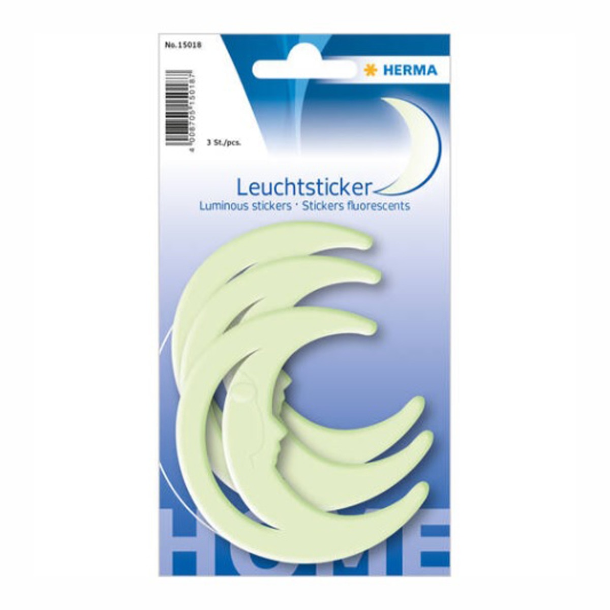 Imagen 0 de Pegatinas brillo en la oscuridad moon Herma azul