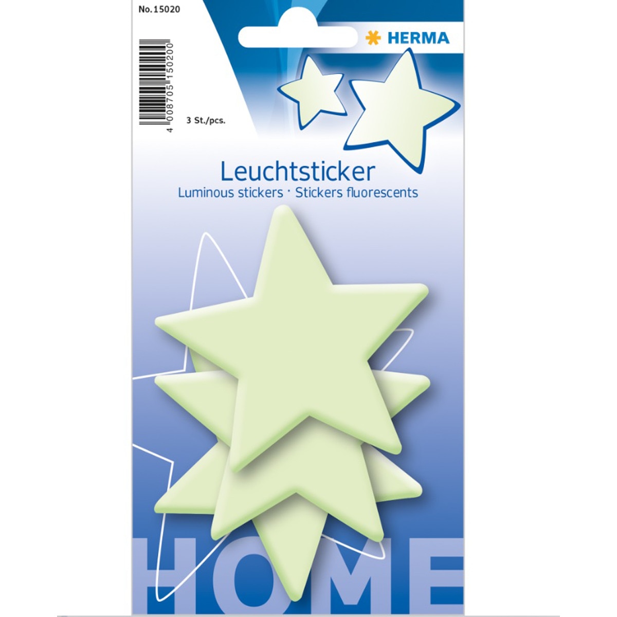 Imagen 0 de Pegatinas brillo en la oscuridad stars Herma azul