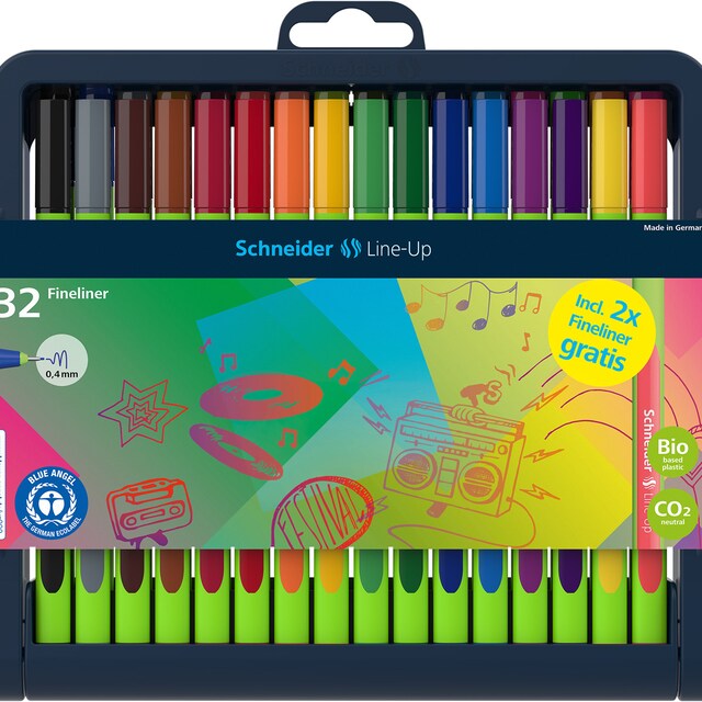 Imagen 0 de Estuche 30 unidades Fineliner LineUp 0,4  Schneider multicolor