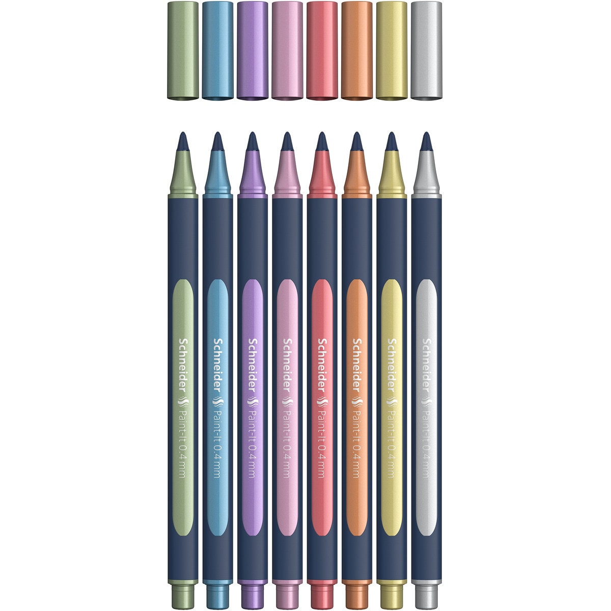 Caja Metallic Rollerball PAINT-IT 050  - 8 piezas Schneider multicolor Multicolor-2