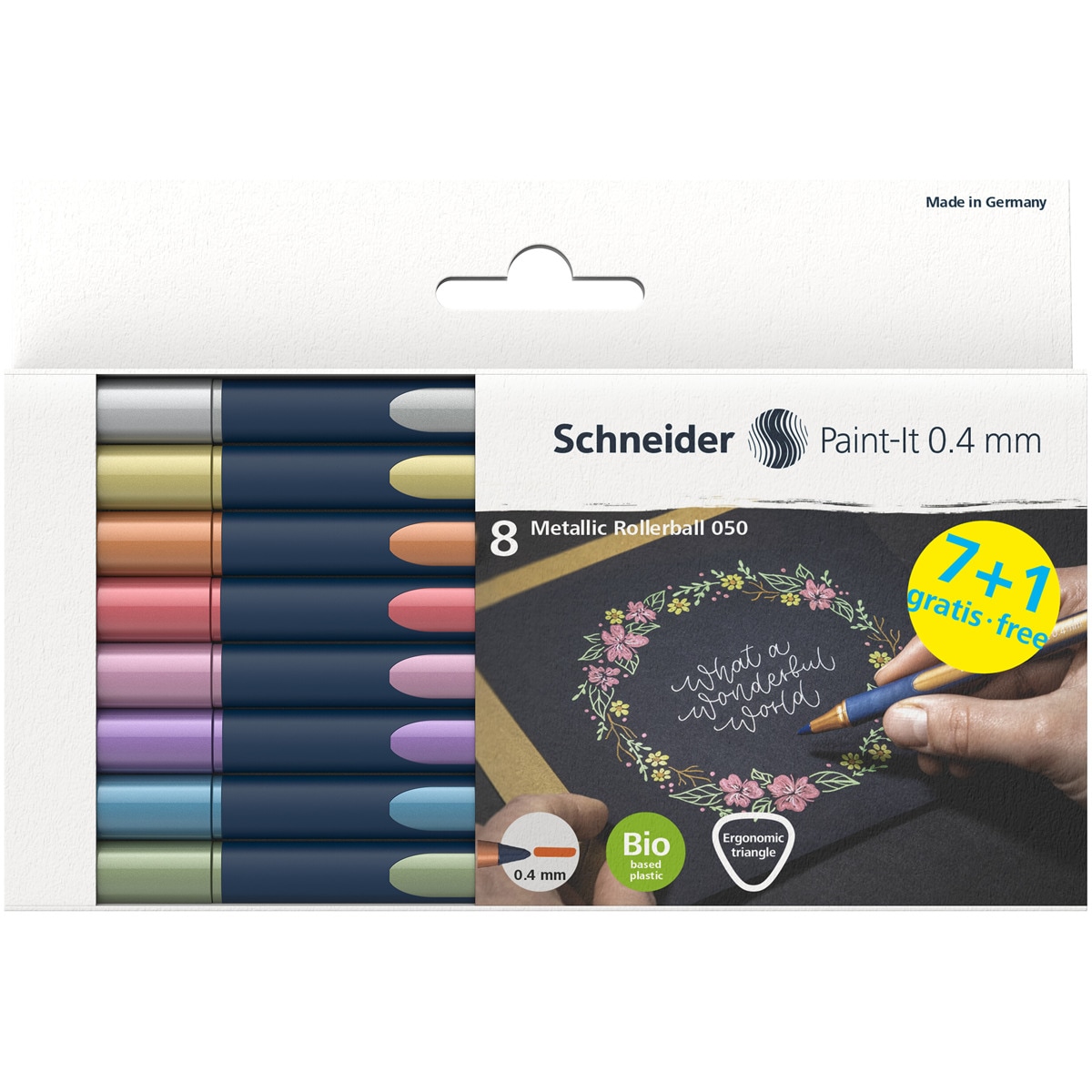 Imagen 0 de Caja Metallic Rollerball PAINT-IT 050  - 8 piezas Schneider multicolor