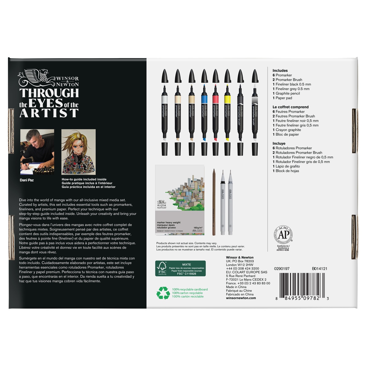 Set Iniciación Ilustación Manga Winsor&Newton 3