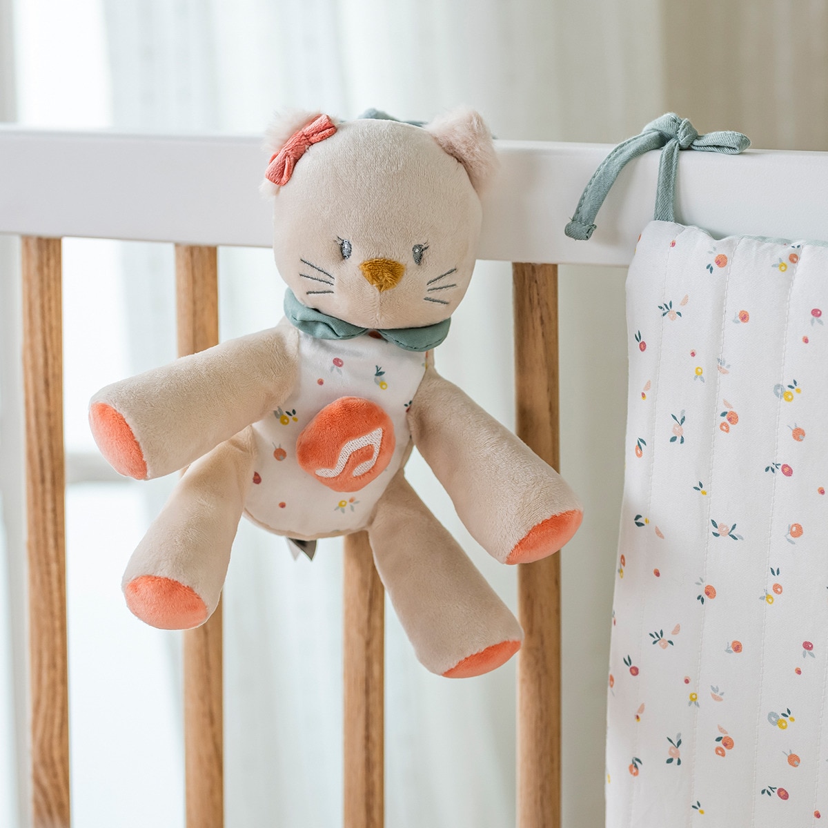 Mini Peluche Musical Gato Coleção Mila, Zöe & Lana Bege-2