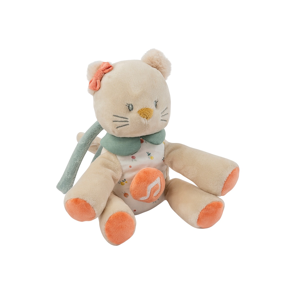 Mini Peluche Musical Gato Coleção Mila, Zöe & Lana Bege-1