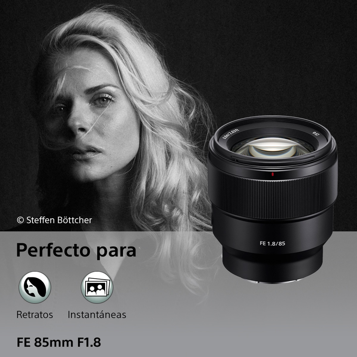 Objetivo Sony FE 85mm F/1.8 para montura tipo E de Sony 2