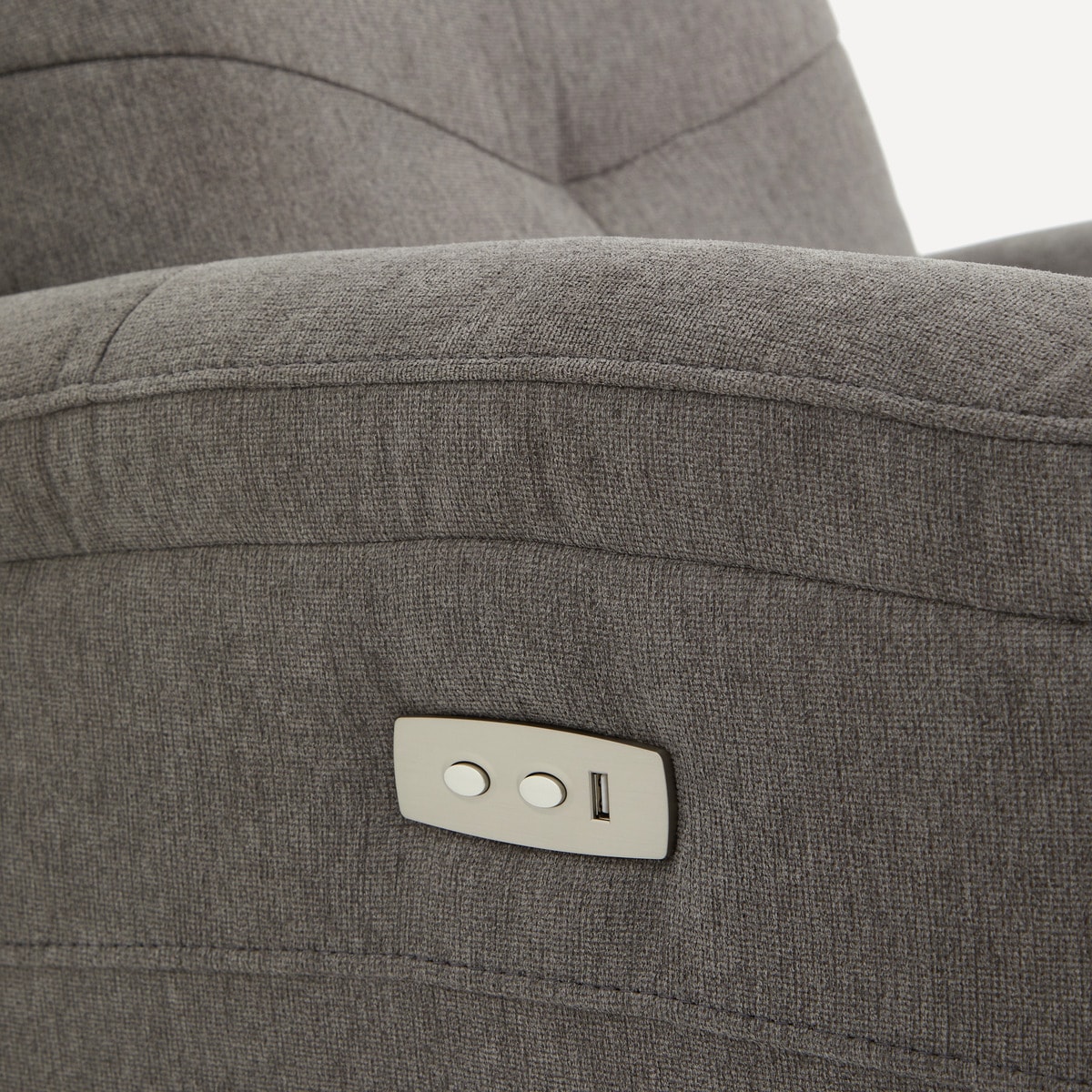 Poltrona Estofada com Relax Elétrico Draco Cinzento-escuro-8