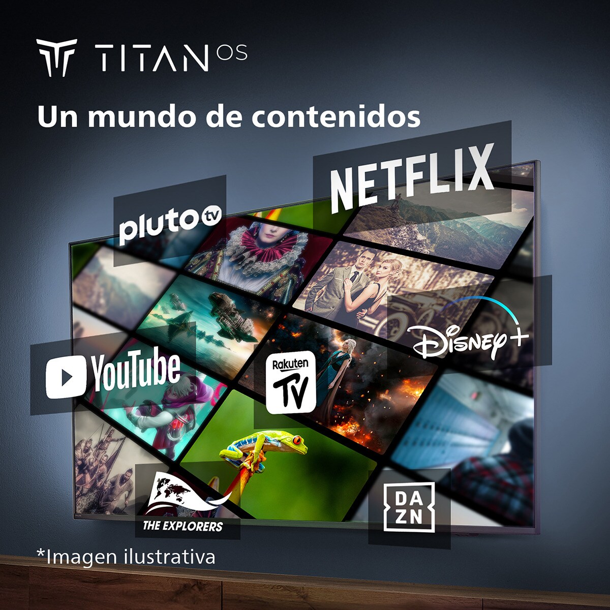 TV LED 80cm (32") Philips 32PHS6009 HD, Dolby Audio, Titan OS, Smart TV Negro mate-7