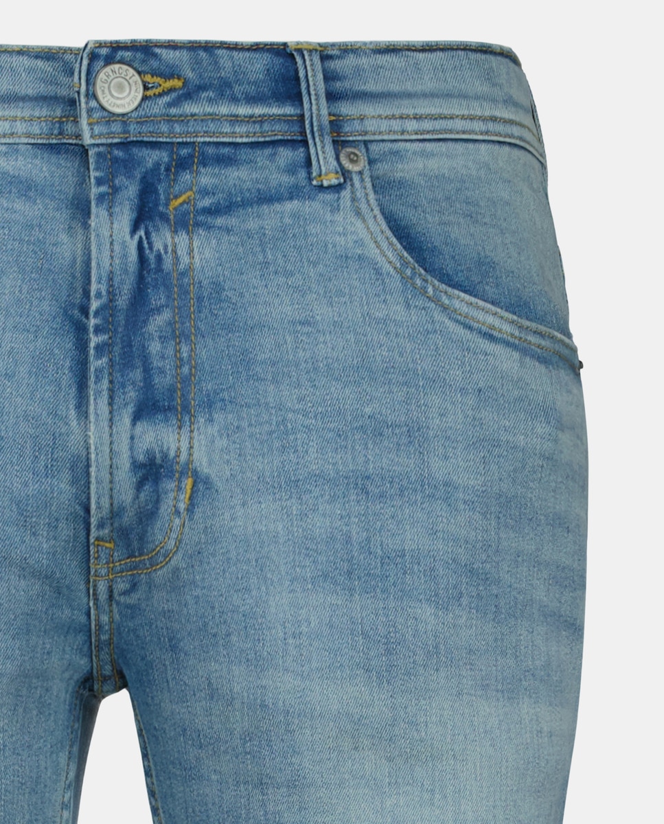 Jeans Slim Fit com Tecido com Elástico Azul-antiquário-5