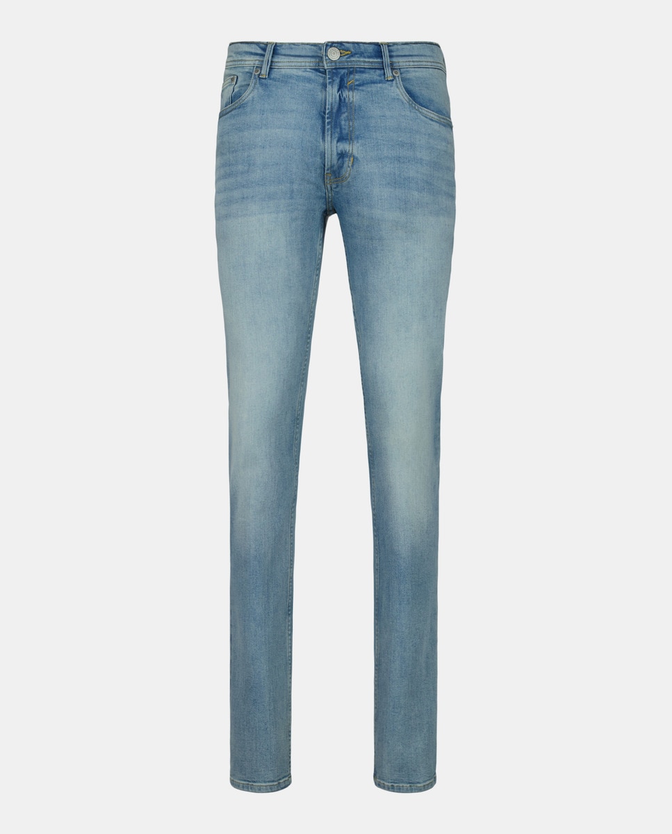 Jeans Slim Fit com Tecido com Elástico Azul-antiquário-4