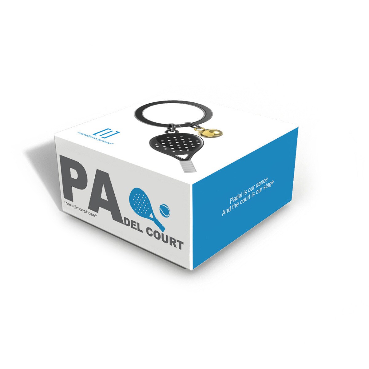 Llavero Metalmorphose pala de padel con pelota colgante 2