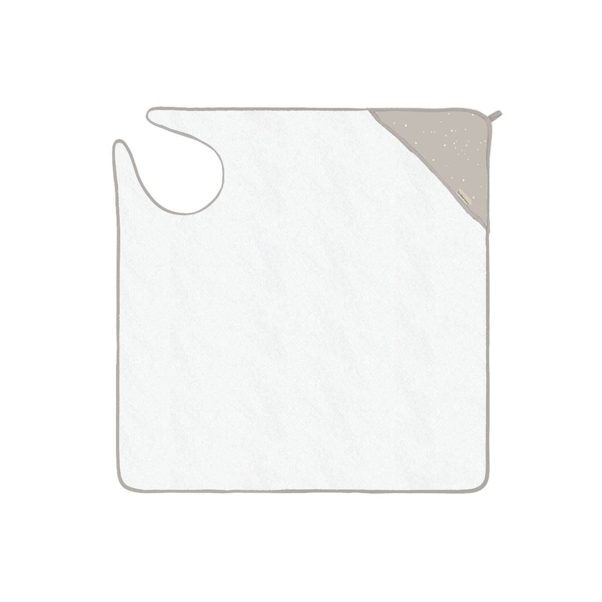 Capa de baño bebé manos libre Dots chic Blanco-1