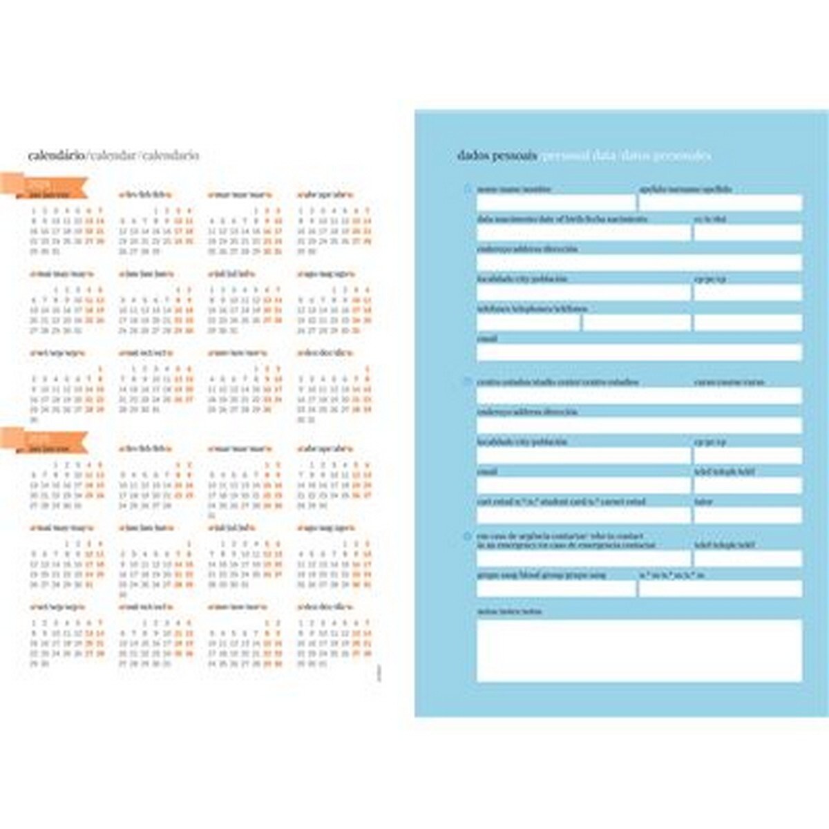 Agenda Escolar Ambar Classroommates , A5 , Azul 4