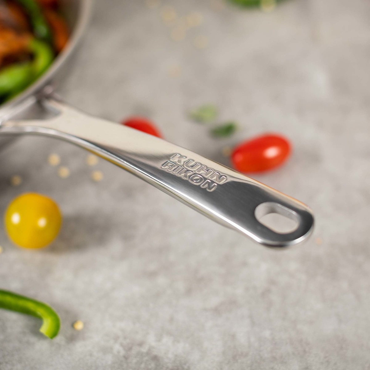 Sartén de acero inoxidable sin antiadherente Allround Kuhn Rikon Acero-3