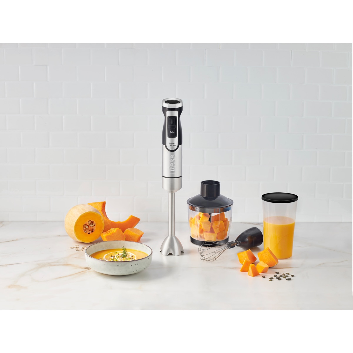 Batidora de mano Ufesa Júpiter 1500 Max con pantalla LCD Inox-3