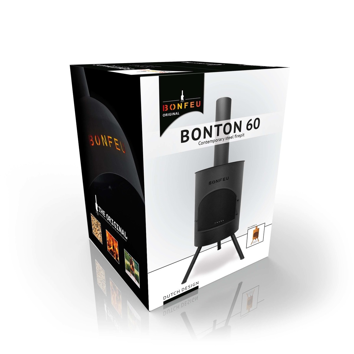 Chimenea de Leña Exterior Bonton 60 Black Negro-5
