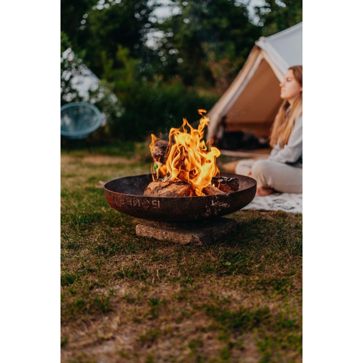 Brasero de Leña Bonbowl Acero Corten Ø 60 cm Óxido-4