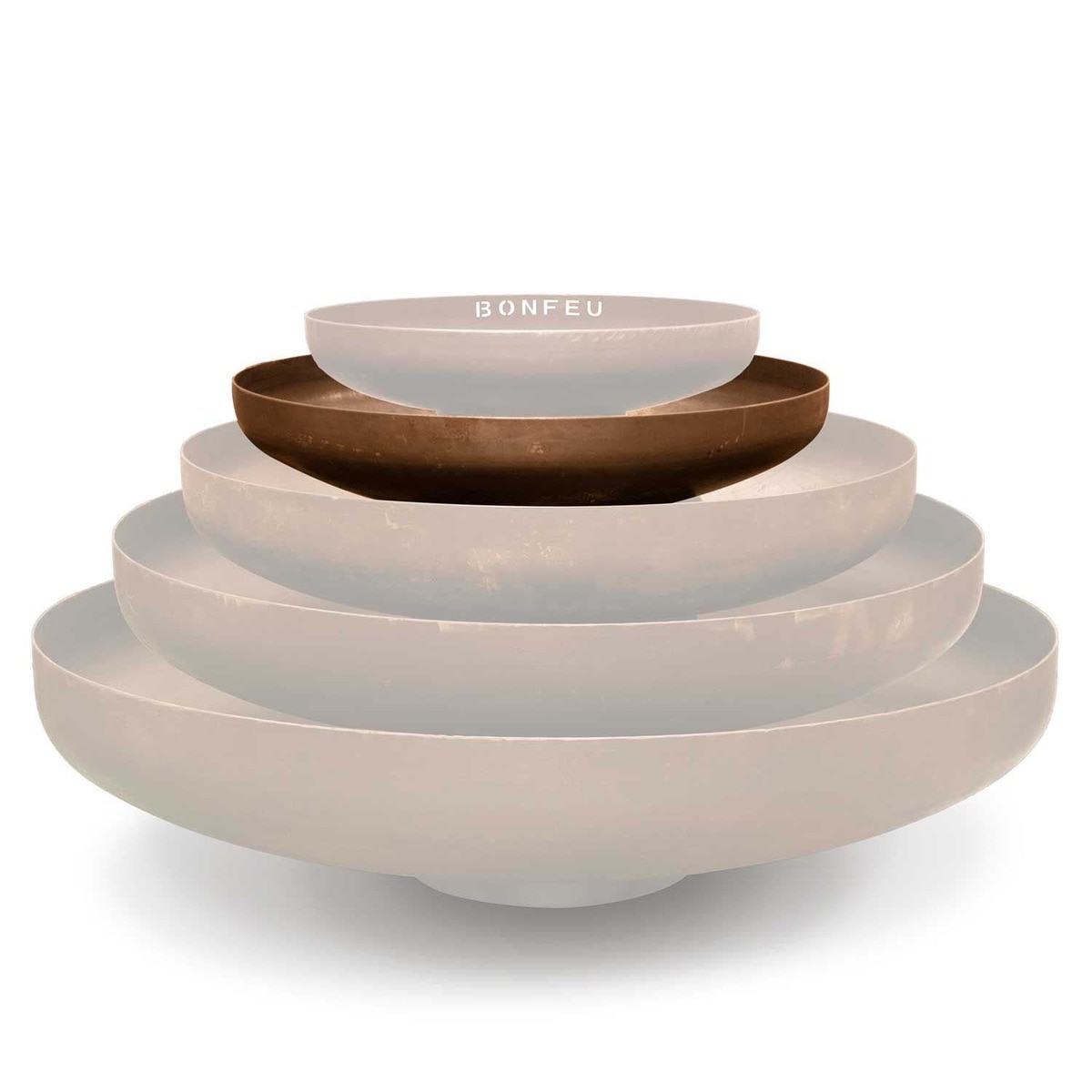 Brasero de Leña Bonbowl Acero Corten Ø 80 cm Óxido-3