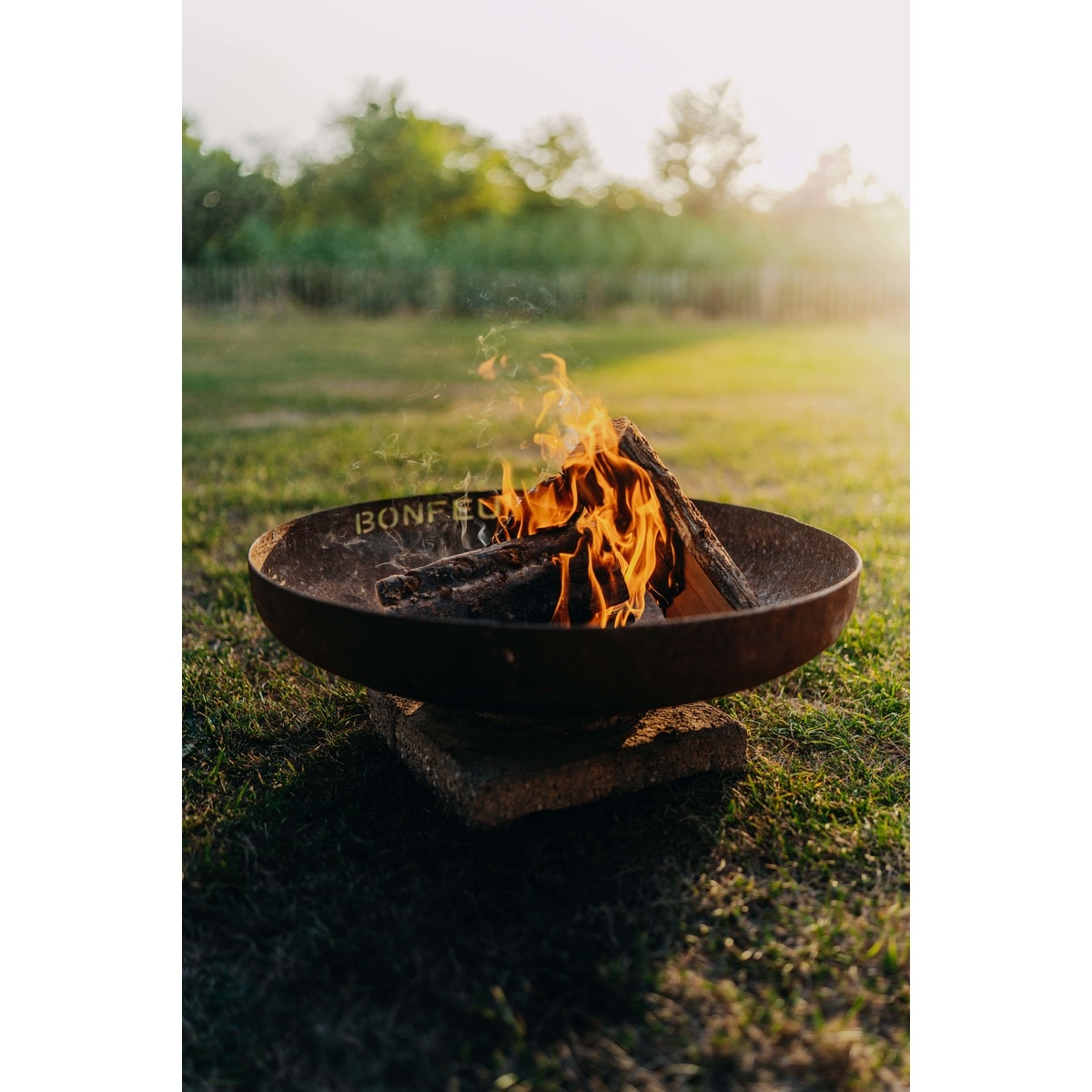 Brasero de Leña Bonbowl Acero Corten Ø 80 cm Óxido-4