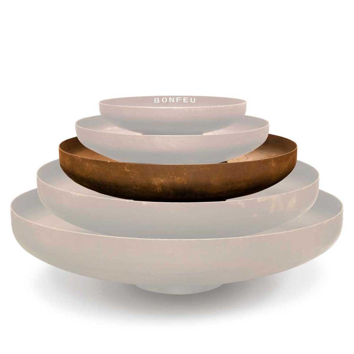 Brasero de Leña Bonbowl Acero Corten Ø 100 cm Óxido-3
