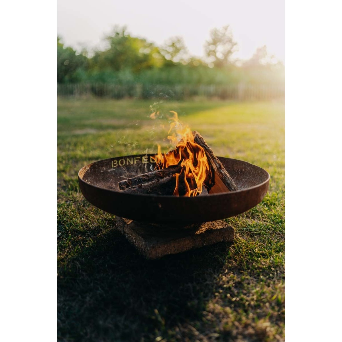 Brasero de Leña Bonbowl Acero Corten Ø 100 cm Óxido-4