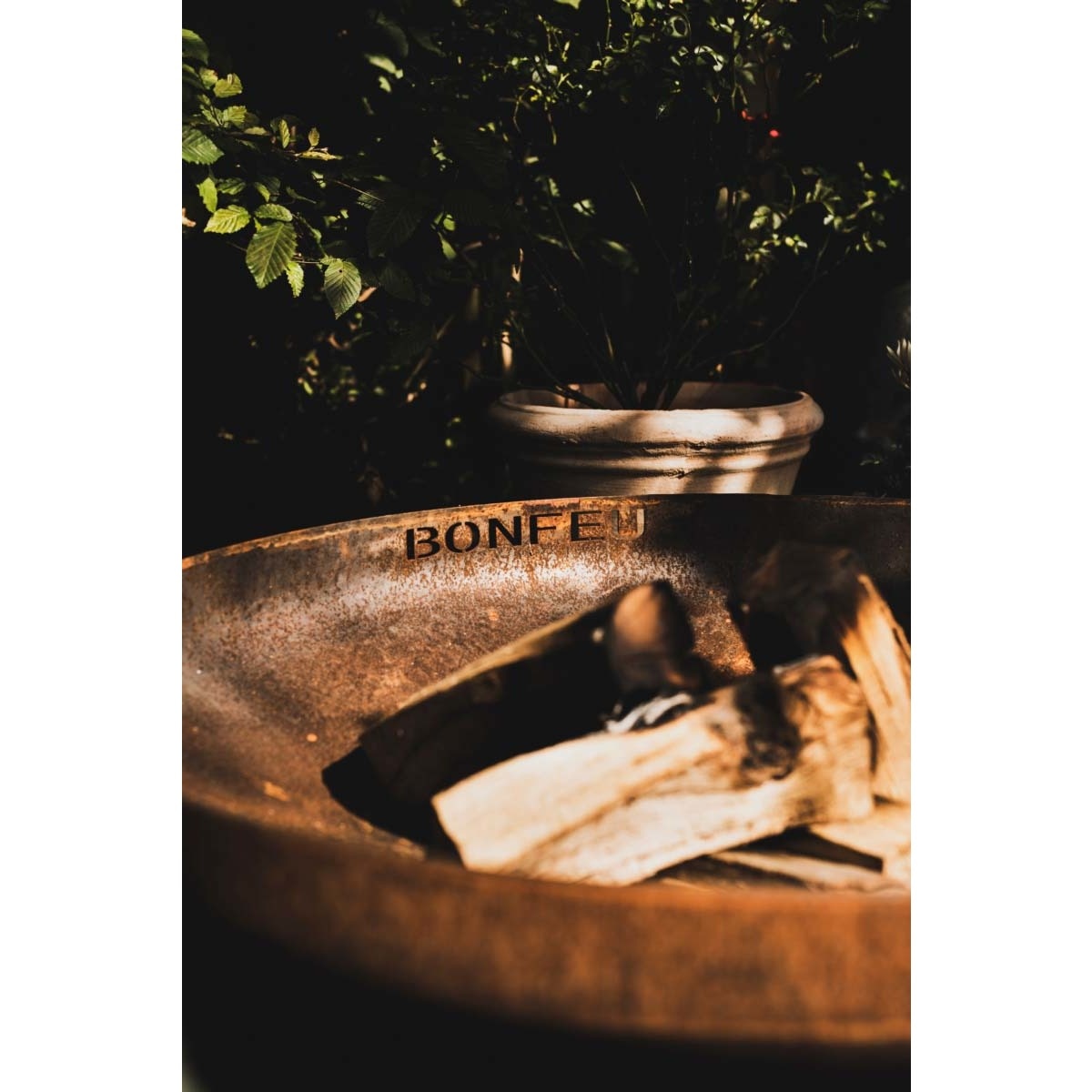 Brasero de Leña Bonbowl Acero Corten Ø 100 cm Óxido-8