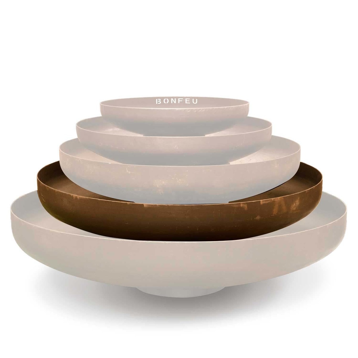 Brasero de Leña Bonbowl Acero Corten Ø 120 cm Óxido-3