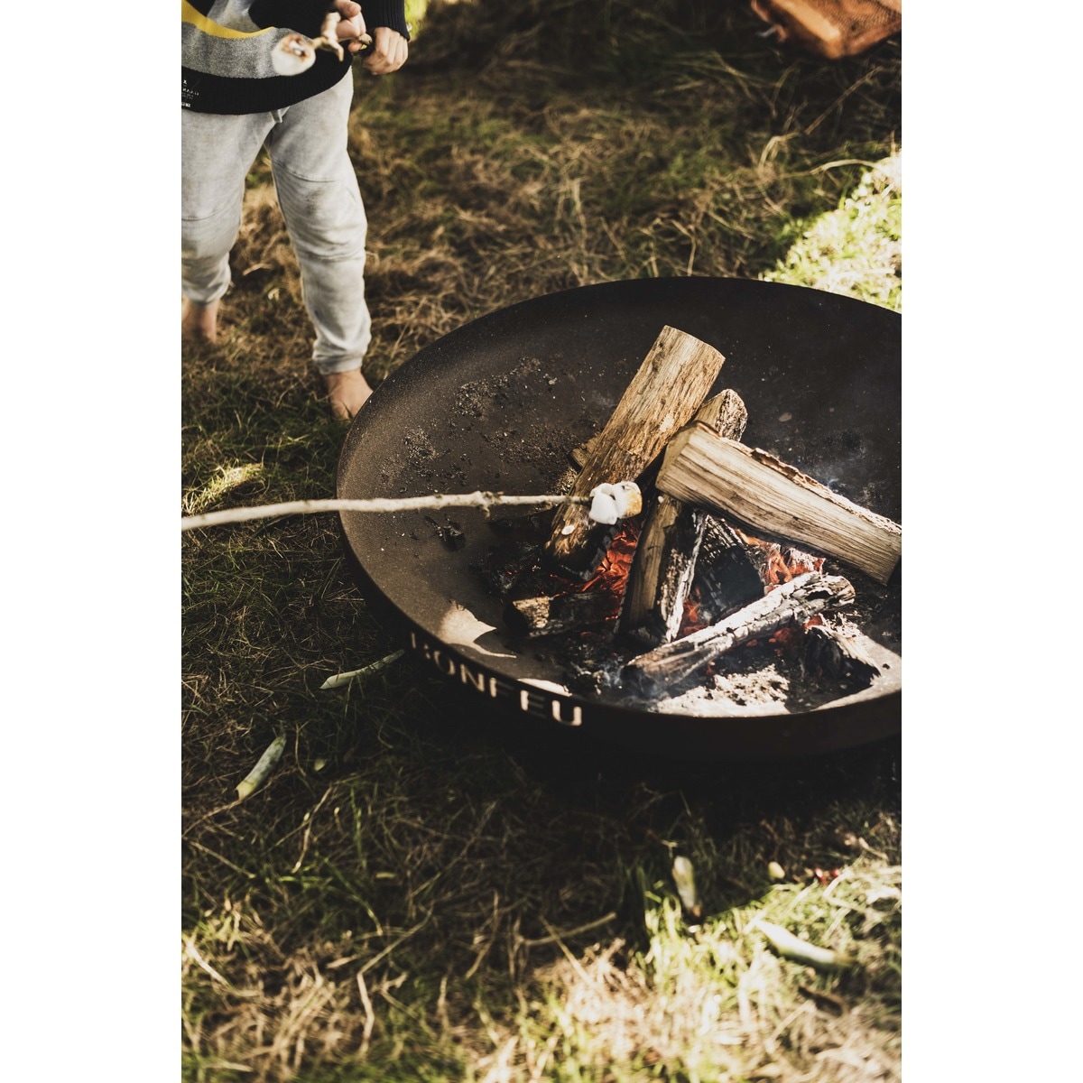 Brasero de Leña Bonbowl Acero Corten Ø 120 cm Óxido-5