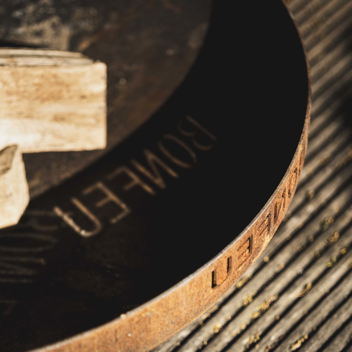 Brasero de Leña Bonbowl Plus Acero Corten Ø 80 cm Óxido-2