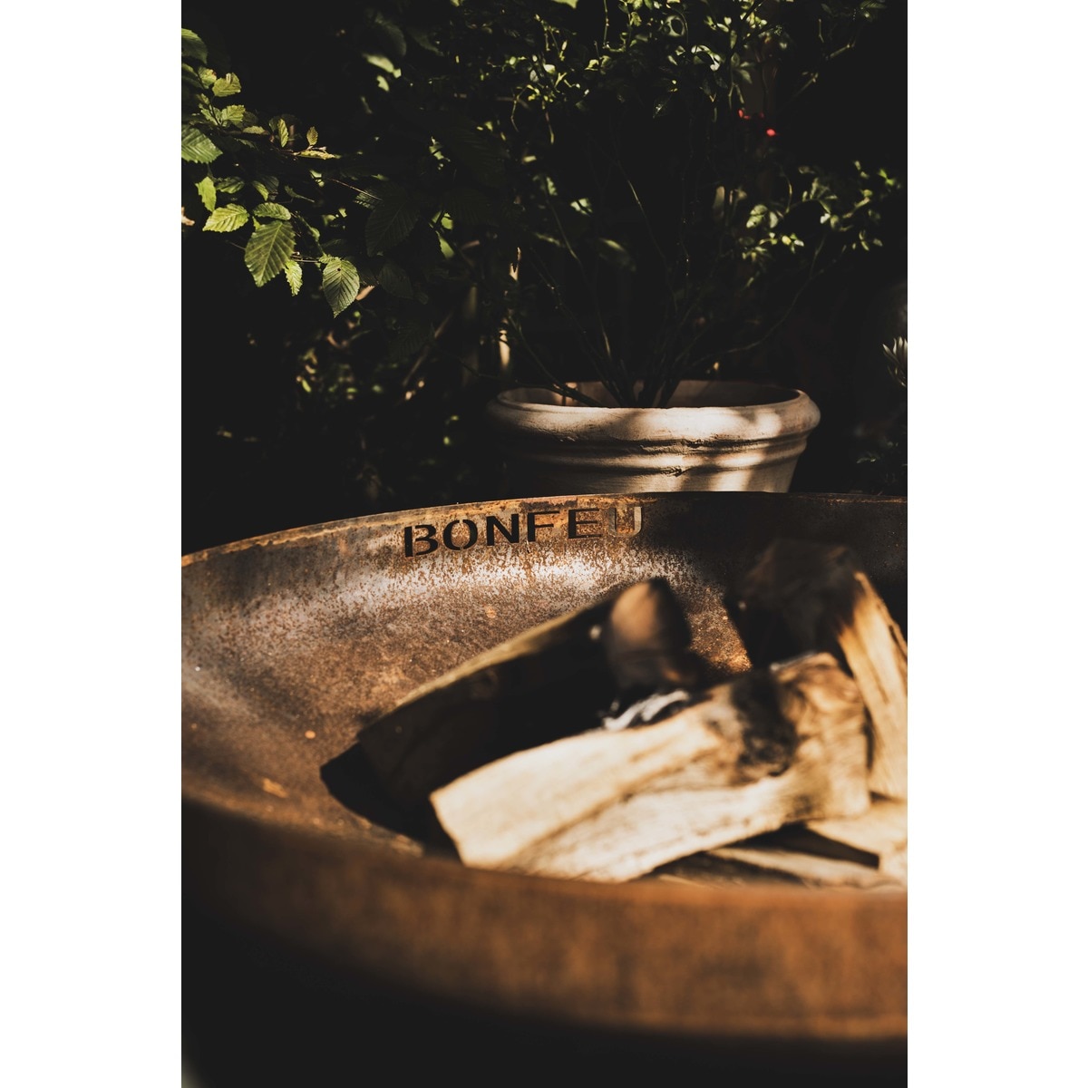 Brasero de Leña Bonbowl Plus Acero Corten Ø 80 cm Óxido-3