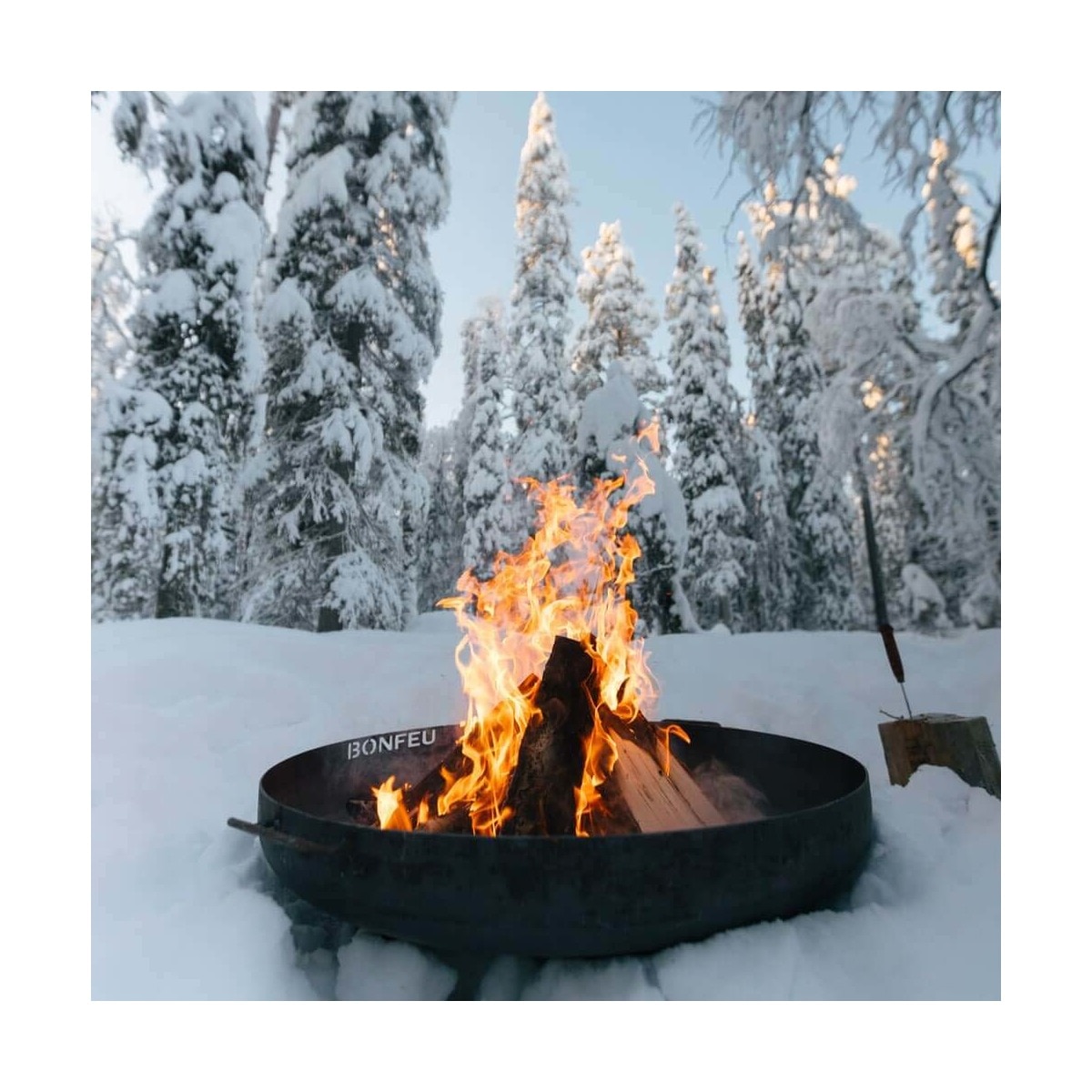 Brasero de Leña Bonbowl Plus Acero Corten Ø 80 cm Óxido-6