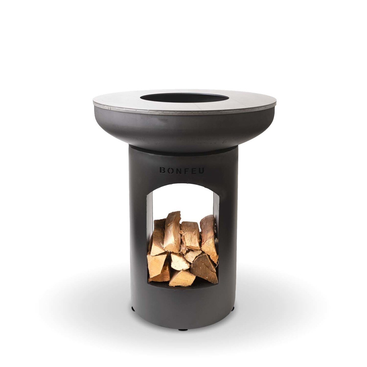 Chimenea de Leña Exterior Bonbiza Open Black Negro-2